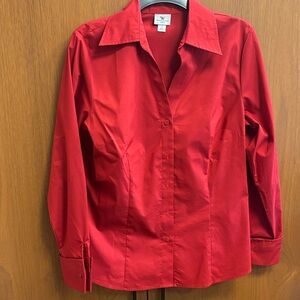 Worthington Vibrant Red Stretch Blouse
